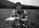 Man with  Delaware River trout